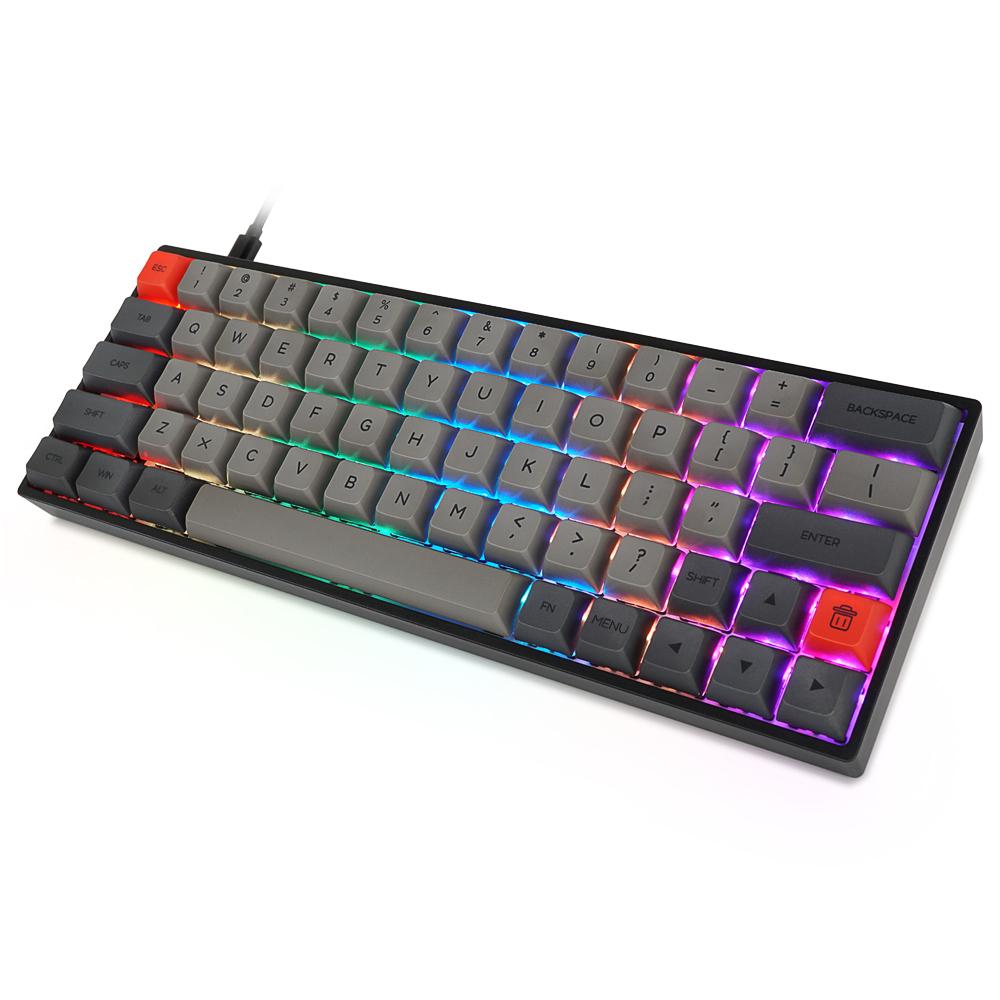 SK64S 64Key RGB Backlit Mechanical Gaming Keyboard NKRO bluetooth5.1 Type-C Dual-Mode PBT Keycap Gateron Optical Switch Keyboard