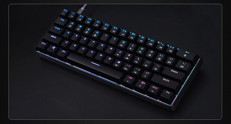 Skyloong Mini Portable 60% Mechanical Keyboard Wireless Bluetooth Gateron Mx RGB Backlight Gaming Keyboard GK61 SK61 For Desktop