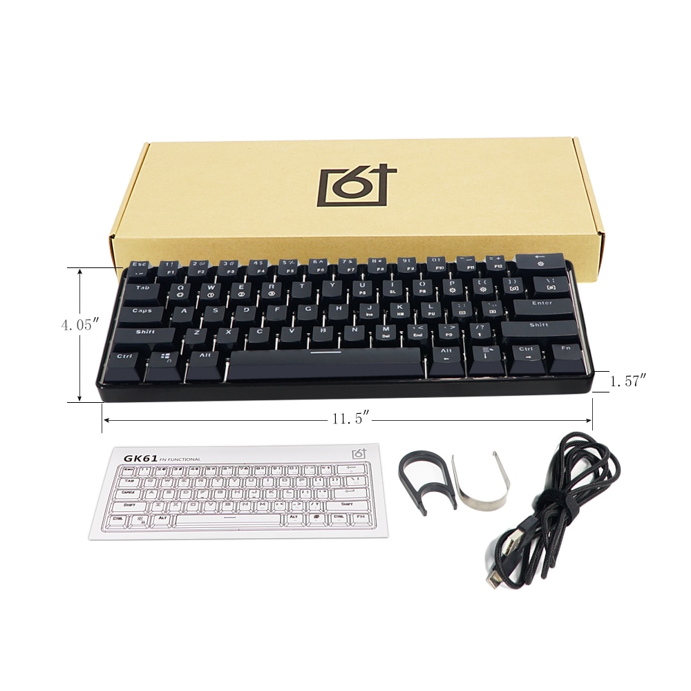 Skyloong Mini Portable 60% Mechanical Keyboard Wireless Bluetooth Gateron Mx RGB Backlight Gaming Keyboard GK61 SK61 For Desktop